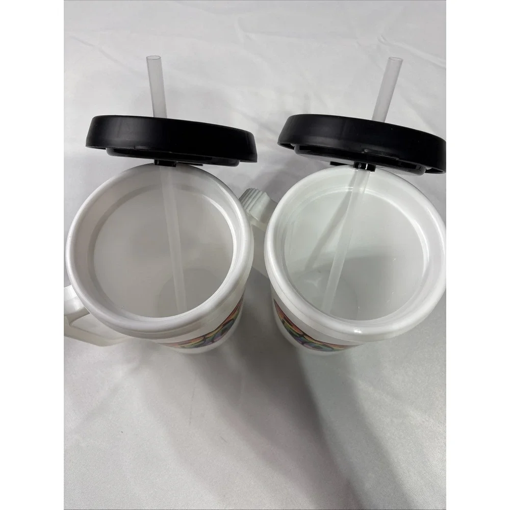 Set Of‎ 2 LGBTQ+ Pride 22 fl oz Drink Jugs With Straws! BPA Free Food Safe!